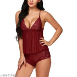 White net night dress for women, spaghetti strap and short shorts design, ideal for special occasions