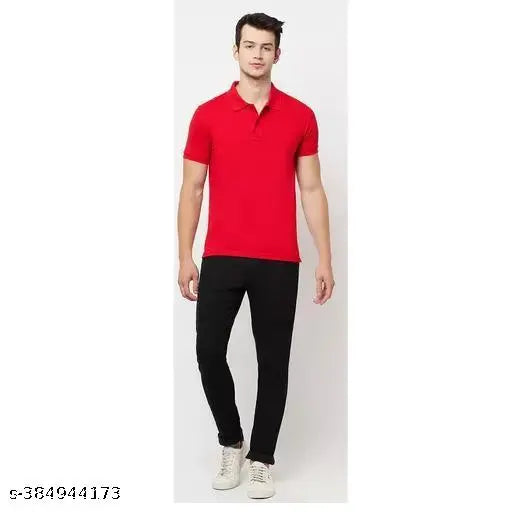 Cotton blend short sleeve t-shirt with collar, comfortable and airy matte fabric, perfect for various occasions, made in India
