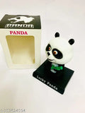 Lucky Panda dashboard figurine, Indian-made car art for decorative display