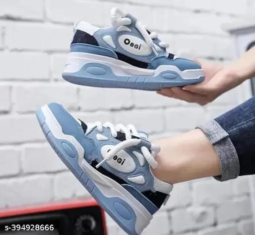 Synthetic Sky OGY casual sneaker by Bucadia Girls, lightweight & breathable, lace-up design, durable and slip-resistant, Indian origin