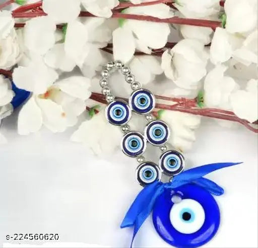 Blue Feng Shui Evil Eyes Hanging for Home & Car - Protection and Prosperity (7cm x 10cm x 7cm)