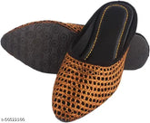 Colorful synthetic slip-on Rajasthani Jutis for women, handcrafted in India with art toned square embellishments and regular sizing: IND-4, IND-5, IND-6, IND-7, IND-8, IND-9