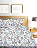 Premium quality cotton blend fitted bedsheet with ethnic motifs, ideal for adult summer use. Soft, breathable, and comfortable." (92 characters)