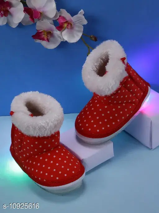 Red Chiu Kids LED Light Shoes with Musical Chu Chu Sound, canvas sole and PVC material, for babies aged 15-18 months, Velcro fastening, one pair from India