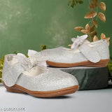 Silver EVA sole embellished belly for kids, trendy and comfortable occasion wear