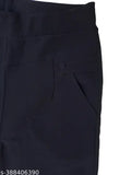 Elastane Jagging for summer office use, solid net lycra pants with pockets for women, stylish and comfortable workwear from India (size 42/44)
