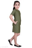 Printed polyester shift dress for kids aged 2-14 years, featuring short sleeves and vibrant patterns