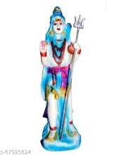 Multicolor unbreakable ATUT Shiv Murti idol statue, standing position, 29cm tall - Lord Shiva meditation figure in Indian art