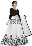 Taffeta silk kids' lehenga choli with semi-stitched embroidery work, available in various colors, originating from India