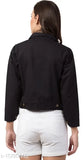 Trendy solid cotton women's full-sleeve jacket, long sleeves, solid pattern, sizes S-XL, made in India