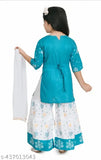 Rayon Sharara and Kurta set for girls with printed A-line top and sharara bottom. Soft and comfortable dupatta included. Sizes: 5-6 Years (21in/25in), 6-7 Years (22in/26in), 7-8 Years (23in/27in), 8-9 Years (24in/28in). Made in India