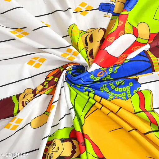 69Orange89 UniqChoice 120TC cotton double bedsheet & 2 pillow covers, Jaipuri-style flat sheets