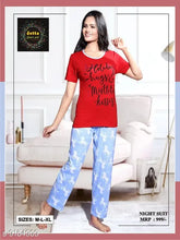 Cotton t-shirt and pyjama set, classy women's printed top & bottom set, made in India