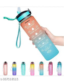 Multicolor 1L leak-proof sipper water bottle, ideal for everyday use and outdoor activities - BIS/ISI certified