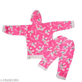 Wool unisex hoodies, printed net design, soft swat fabric for infants (0-18 months), made in India
