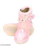 Synthetic girls' boots, zip detail, sizes 12-9 years, India-made footwear