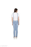Classic retro denim dungaree jumpsuit, sleeveless, dyed/washed, size N, vintage style