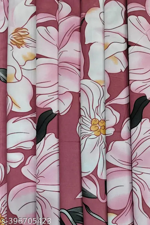 Multicolor, heavy-quality cotton floral print 5PC bedsheet set (1King size + 2 pillow covers + 2 cushion covers), embellished with embroidery for adult use, ideal for others