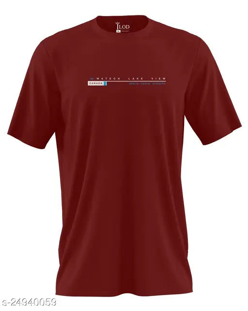 Trendy cotton short sleeve men's t-shirts, printed design, 2 pieces (S & M), original Indian product