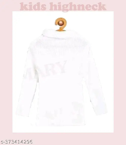Woolen high neck sweater for kids in solid design, warm and cozy winter pullover in various sizes from 0-3 Months to 7-8 Years, made in India
