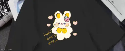 Multicolor oversize loose baggy fit half sleeve t-shirt with printed design, cotton fabric, short sleeves, cool and stylish, size M