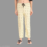 Comfortable cotton multicolor maxi-length pyjama lounge pants for women & girls (pack of 3), soft fabric with elastic waistband for sleepwear, nightwear, yoga wear, or jogging wear