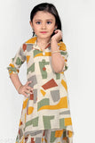 Beautiful pure cotton coord set for kids (A-line pyjamas with long sleeves), Giomatric designed, Indian origin