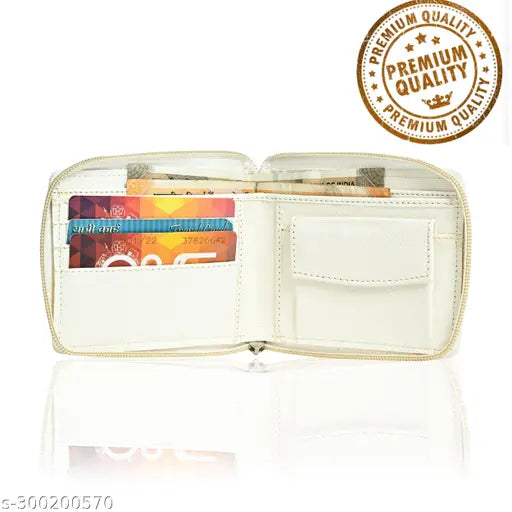 Blue faux-leather wallet combo offer with card holder and money clip, checkered pattern, free size (5"x6"). Also included is a solid pattern, smaller size (11cm x 9cm) round zipper wallet. RFID-secured, premium quality, perfect for ladies' gifts. Made in India