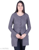 Acrylic camel-colored long-sleeve women's cardigan, self-designed knitted pattern, M to XXL sizes