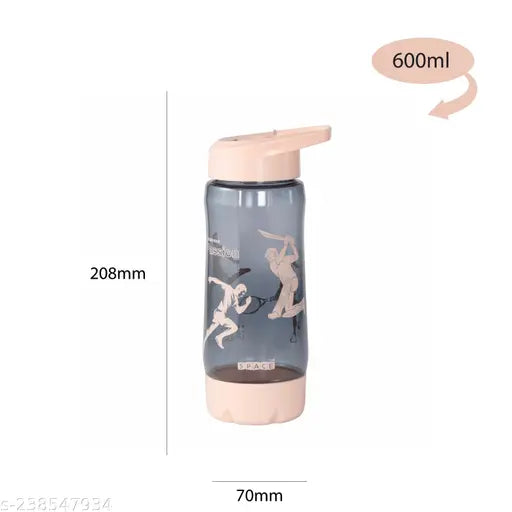 Peach SPACE Oreo sipper water bottle (600 ml), durable sports theme for kids' drinking convenience