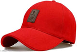 Adjustable cotton Edixo cap in orange and black for men and boys, logo-embossed classic style cap set from India