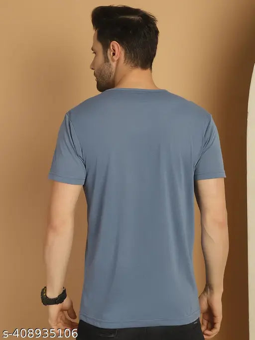 Maroon cotton short-sleeved solid t-shirt pack for men by Vimal Jonney, India
