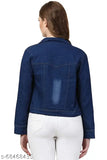 Solid denim women's jacket, long sleeves, KR Dhama brand from India