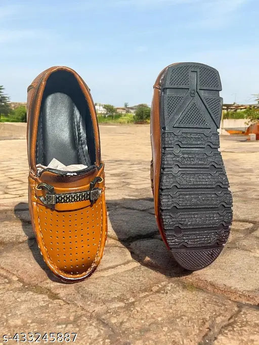 Synthetic, lightweight loafers for boys - comfortable and buckled, ideal for play in India (N:12)