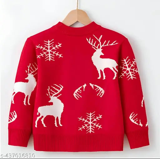 Kids sweater boys & girls woolen, long sleeve solid, winter wear, warm & cozy