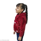 Faux fur print hoodie, polyester kids' wear, 12-13 years, India