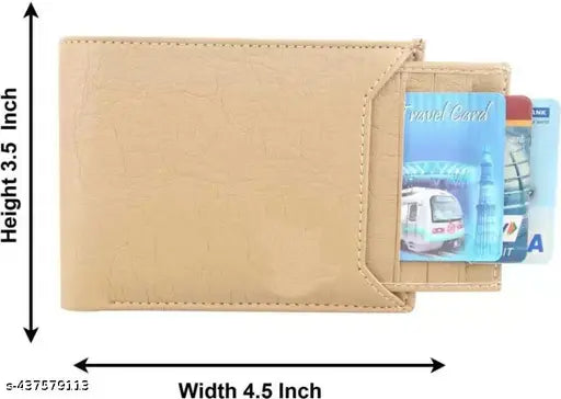 Leather ATM VEG wallet, free size with 4 compartments, handcrafted and trendy design