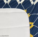 Superfine cotton checked king size fitted bedsheet & 2 pillow covers, ideal for summer adult use