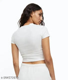 Stylish printed cotton crop top with fancy full sleeves, trendy and comfortable for women's wardrobe