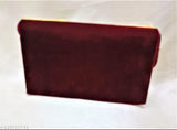 Maroon velvet ethnic clutch, 2-compartment embroidered net bag for women, Indian design, free size (8x5 inches)