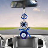 Blue PAYSTORE OM Design Evil Eye pendant amulet for protection and blessing, traditional Turkish craftsmanship with horsehoe and elephant motif