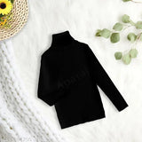 Woolen high neck winter sweater for kids (0-5 years), solid color, made in India