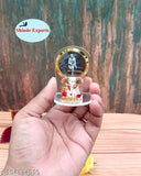 Crystal Shirdi Sai Baba car dashboard idol statue, black opaque or transparent acrylic material, suitable for home and gift design (19), size: 6.5x4.5x3.5CM with double-sided adhesive tape for dashboard mounting