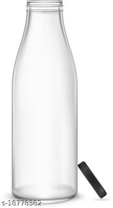 Clear glass 1000ml water/milk bottle with airtight lid - eco-friendly, reusable & dishwasher safe
