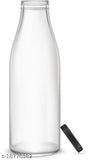 Clear glass 1000ml water/milk bottle with airtight lid - eco-friendly, reusable & dishwasher safe