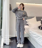 Autumn-Winter pure velvet pajama set, wool material, warm for women