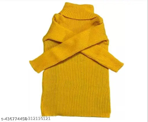 Wool highneck sweaters for kids (0-7 years), self-design pack of 3 on clothing rack