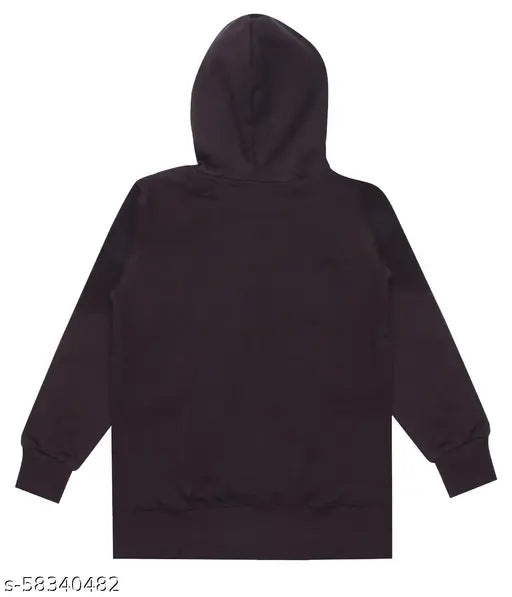 Grey cotton sweatshirt & hoodie for girls - vibrant printed design, inspiring offline fun. Size: 3-4 Years (25in x 18in)