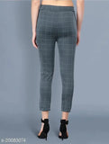 Checked Lycra women's jeggings from India, stylish and comfortable for size 26, 28, or 30 waist