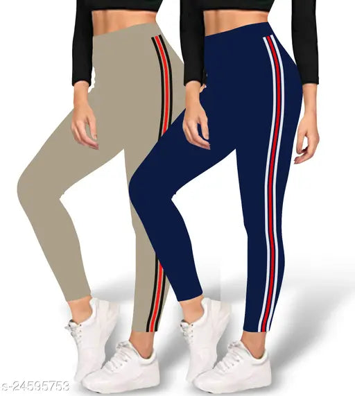 Cotton blend jeggings for women - trendy casual fit, free size (28in/37in/27in)